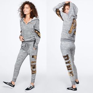 Reversible Sequin Track Pant & Jacket